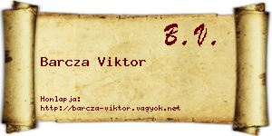 Barcza Viktor névjegykártya