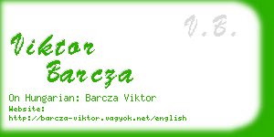 viktor barcza business card